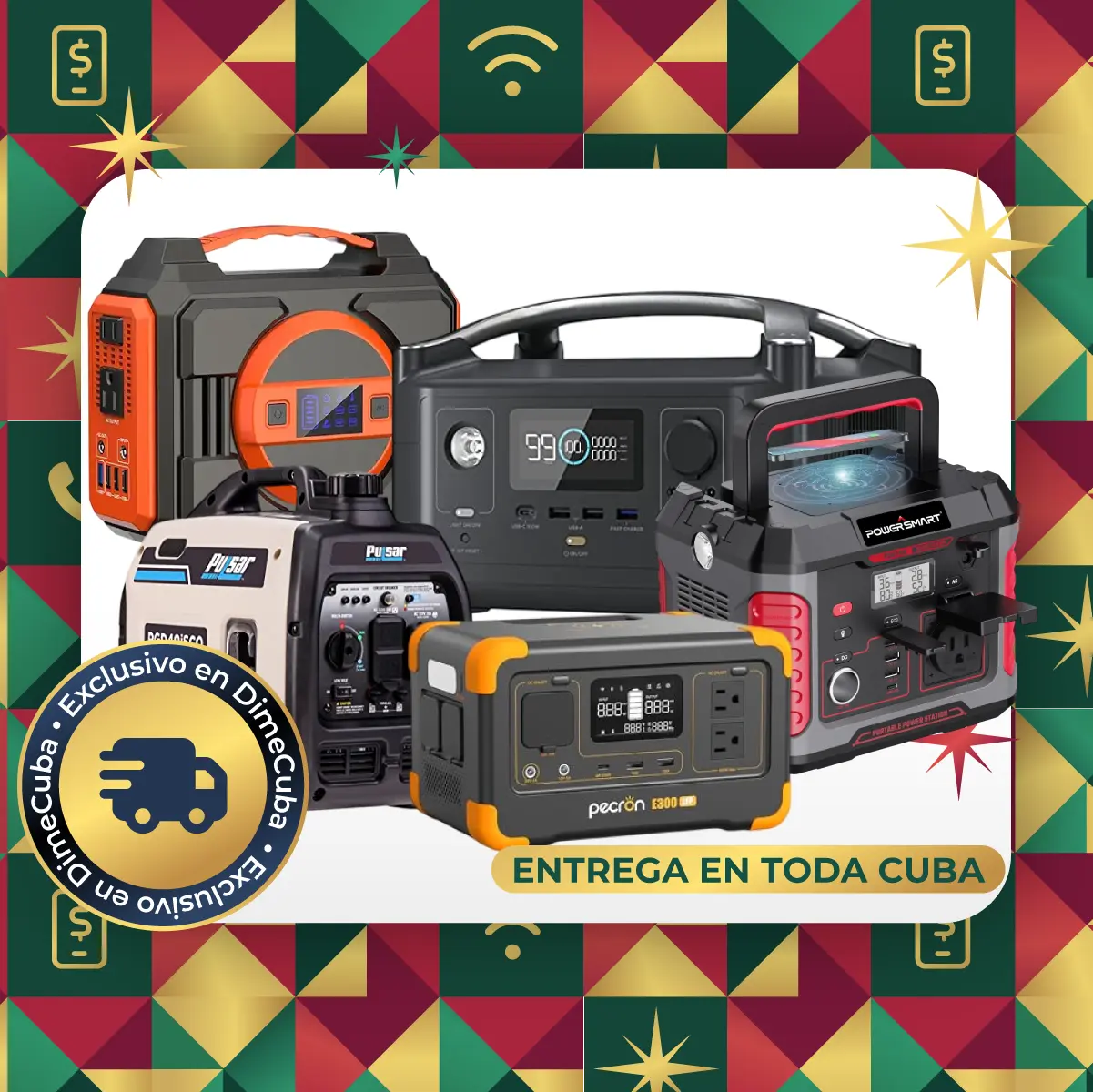 Generadores, paneles, lámparas recargables y más
