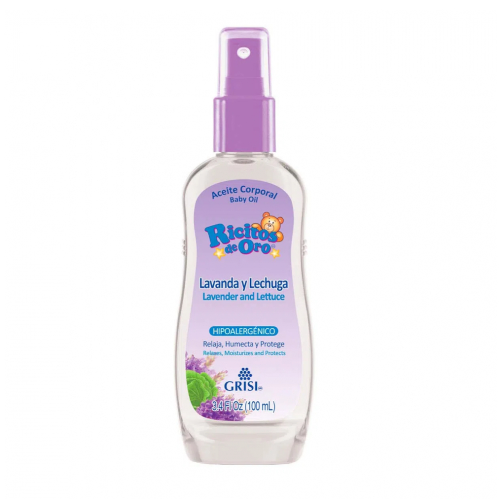 Aceite corporal para bebé lavanda y lechuga Ricitos de Oro (100 ml)