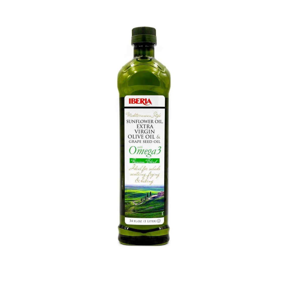 Aceite de girasol, aceite de oliva virgen extra y aceite de semilla de uva con Omega 3 Iberia (1 L)
