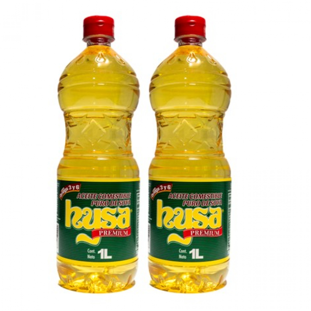Aceite puro de soya Hysa (2 x 1 L)