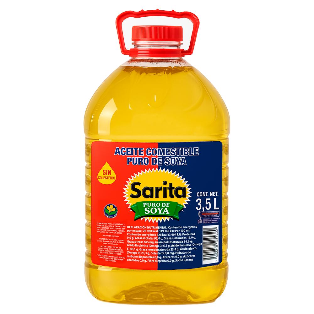 Aceite puro de soya Sarita (3.5 L)
