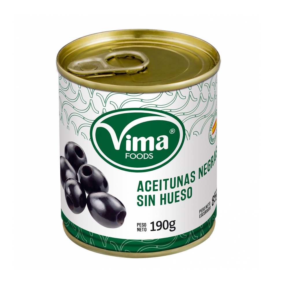 Aceitunas negras sin huesos Vima Foods (190 g / 6.7 oz)