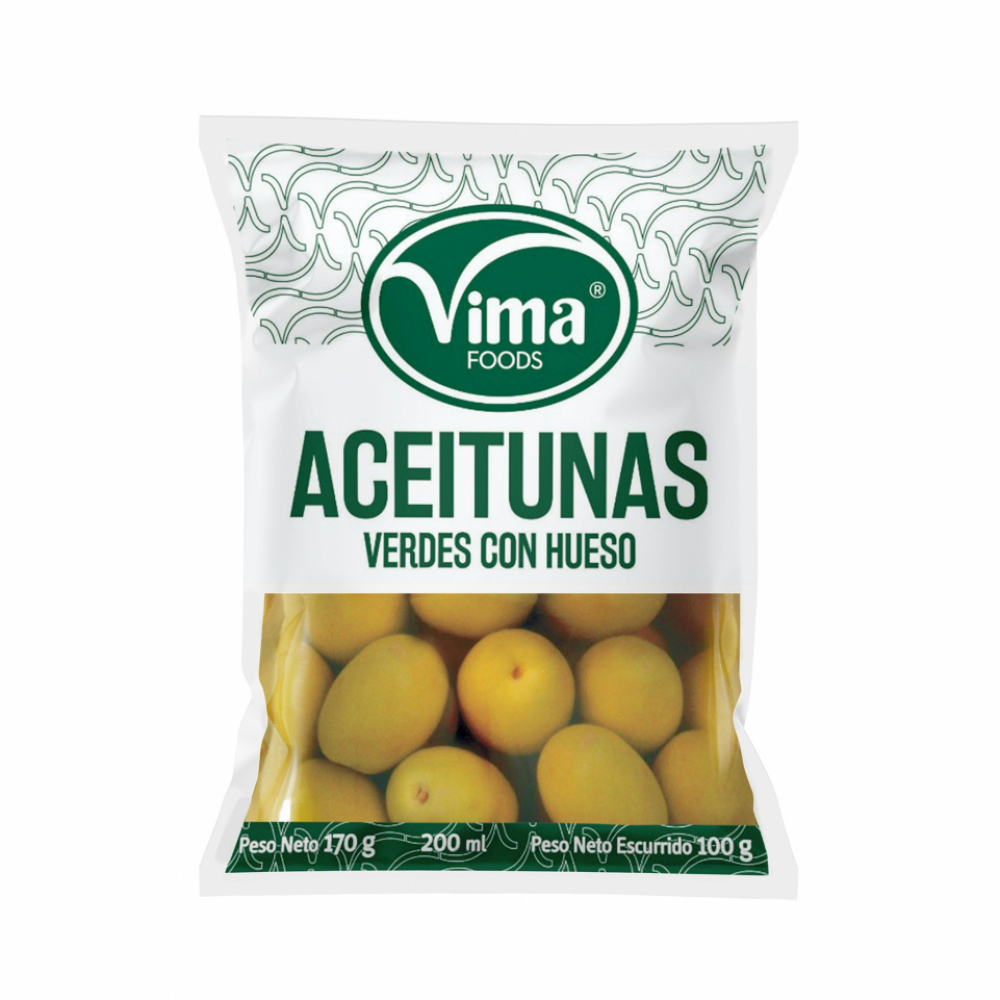 Aceitunas verde con hueso Vima Foods (170 g / 5.99 oz)