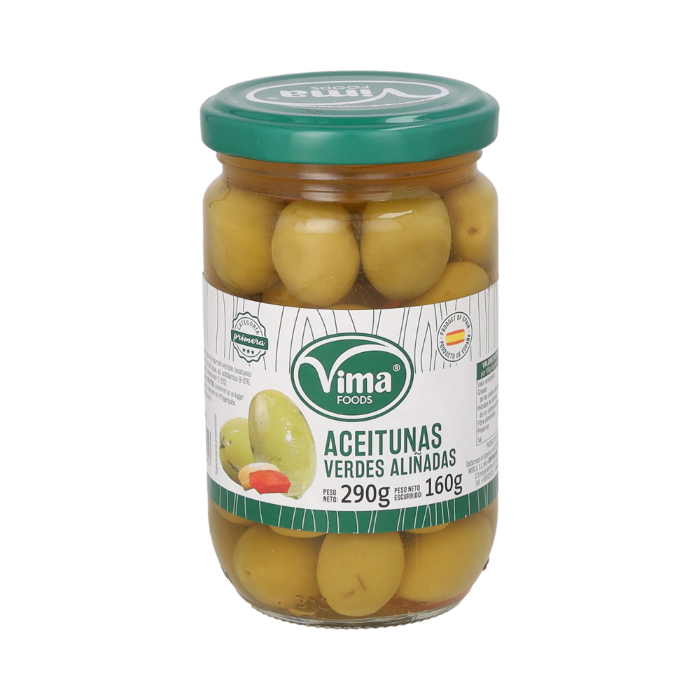 Aceitunas verdes aliñadas Vima Foods (290 g / 10.23 oz)