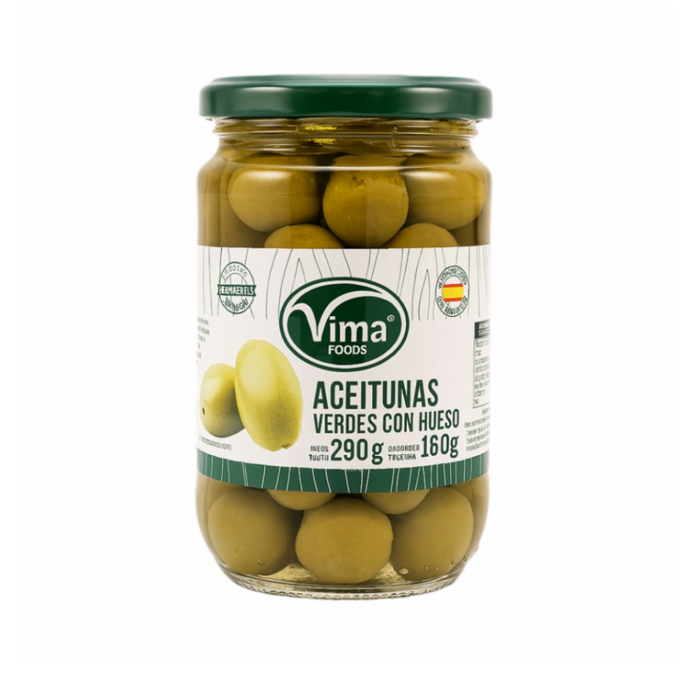 Aceitunas verdes con hueso Vima Foods (290 g / 10.23 oz)