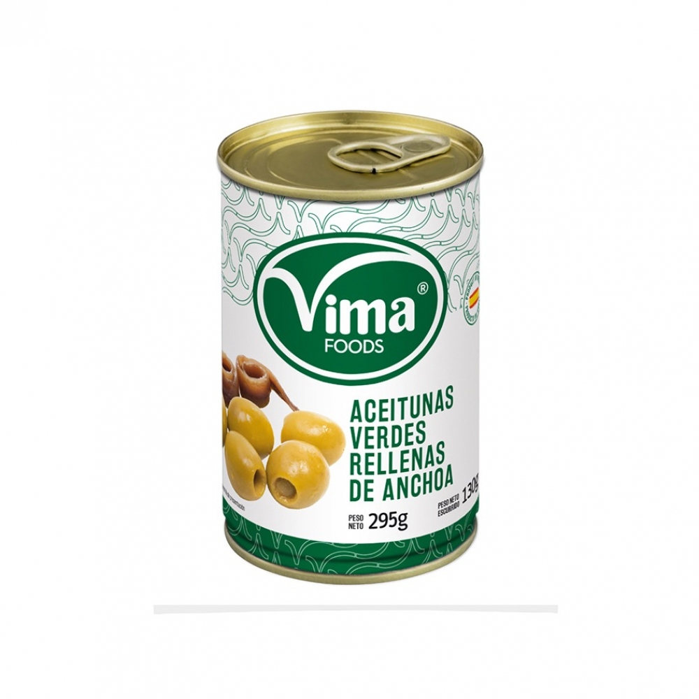 Aceitunas verdes rellenas de anchoa Vima Foods (295 g / 10.40 oz)