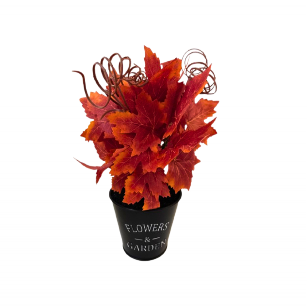Adorno de maceta con hojas de color salmón Flowers & Garden