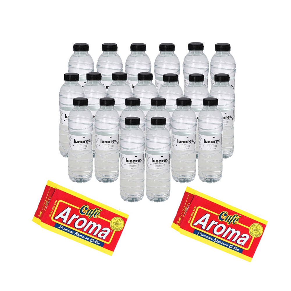 Agua mineral natural + café Aroma