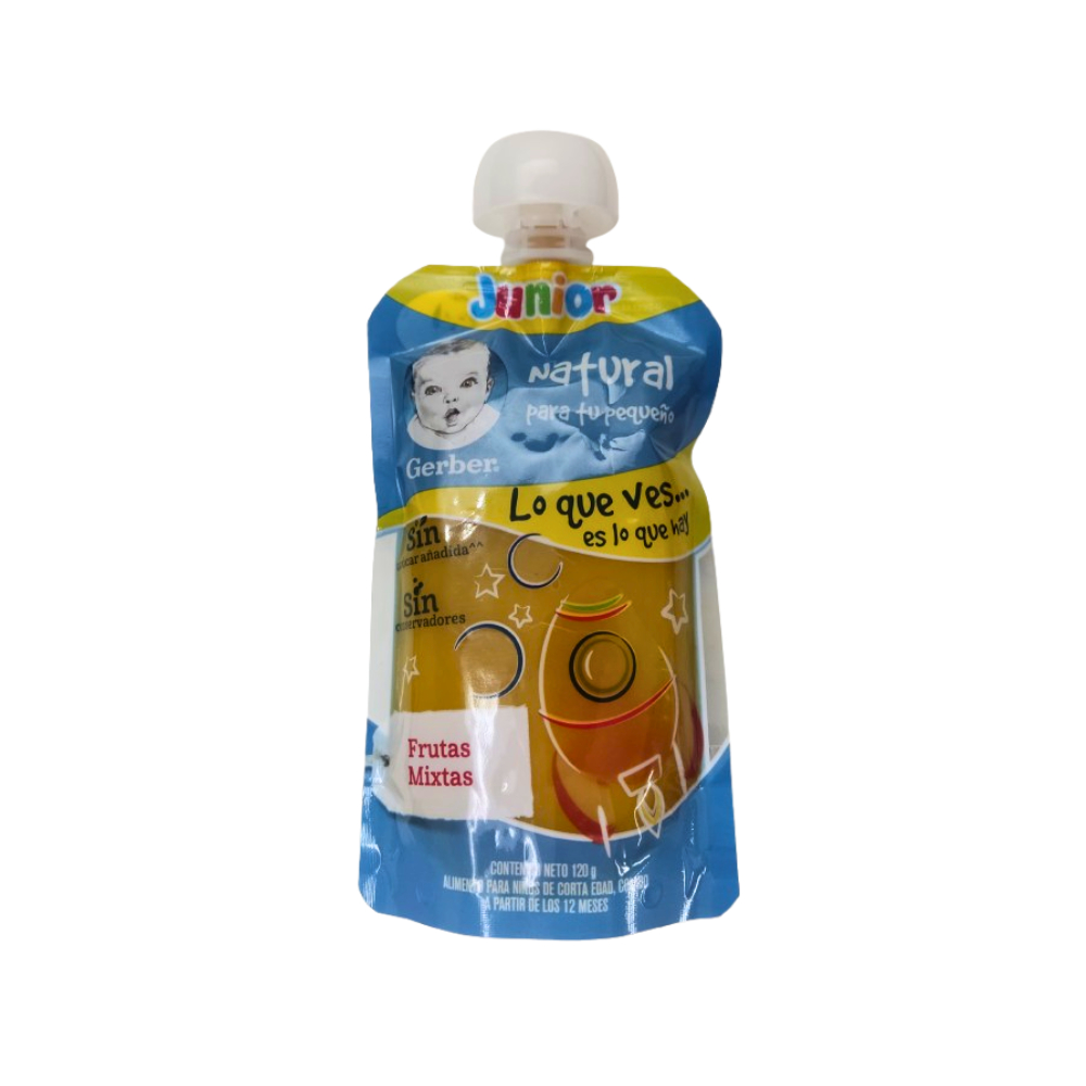 Alimento para niños de corta edad, a partir de 12 meses, sabor frutas mixtas Junior Gerber (120 g / 4.2 fl.oz)