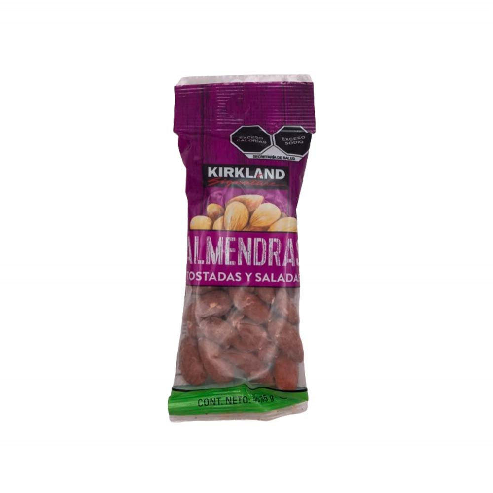 Almendras tostadas y saladas Kirkland (45.35 g / 1.59 oz)