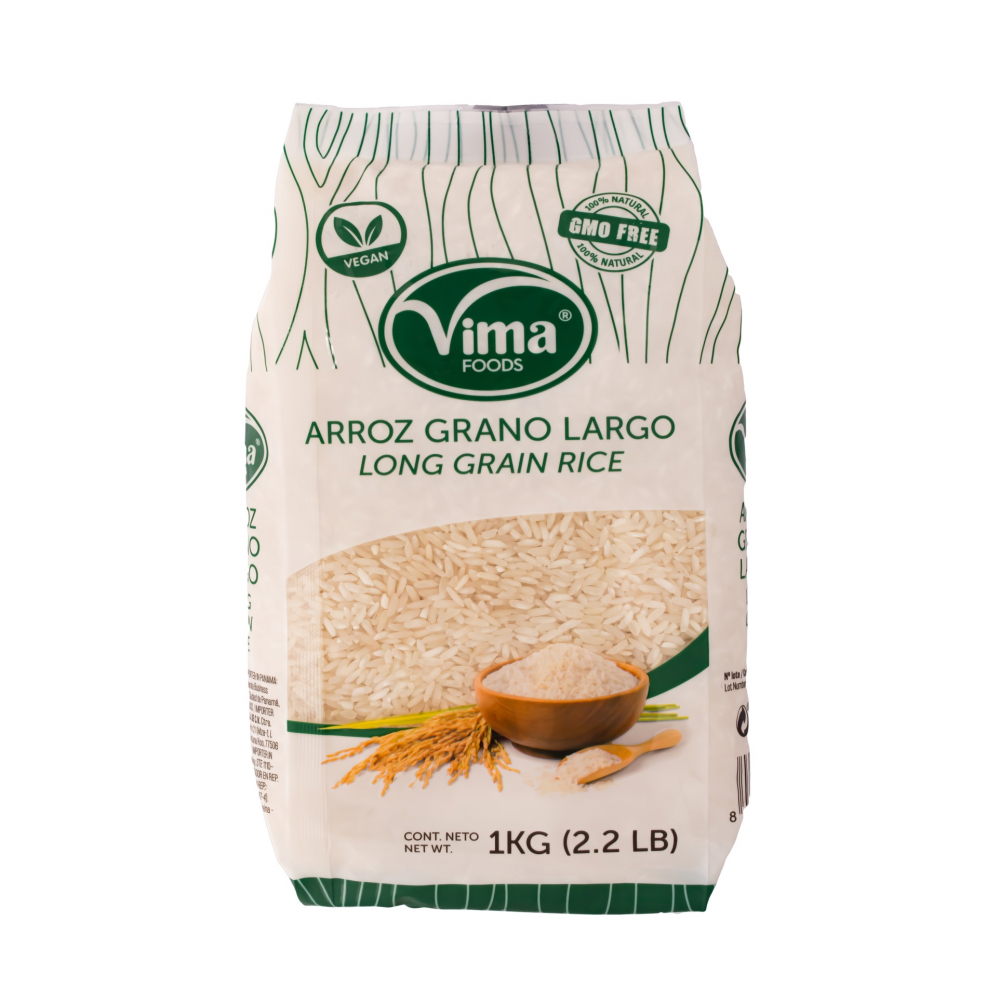 Arroz grano largo Vima Foods (1 kg / 2.2 lb)