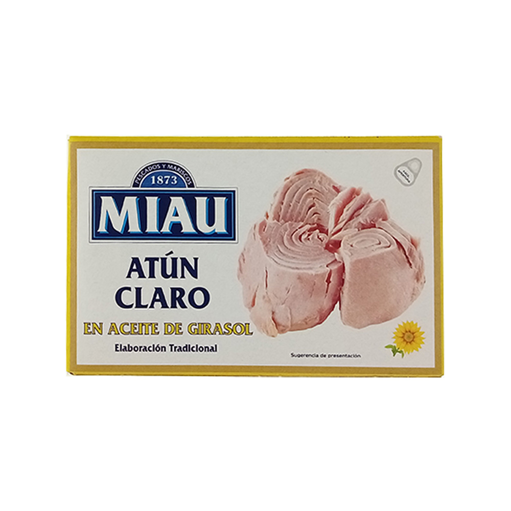 Atún Claro en aceite de girasol Miau (110 g / 3.88 oz)