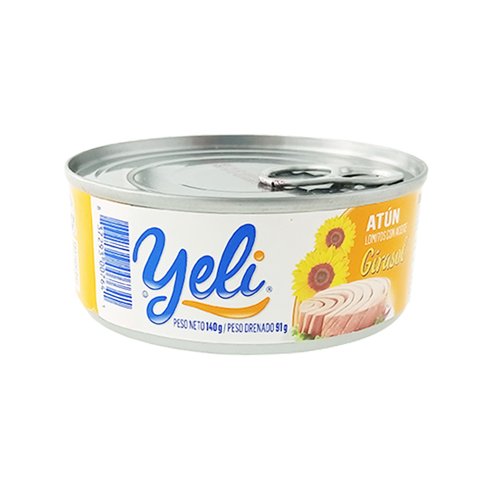 Atún lomitos con aceite de girasol Yeli (140 g / 4.9 oz)