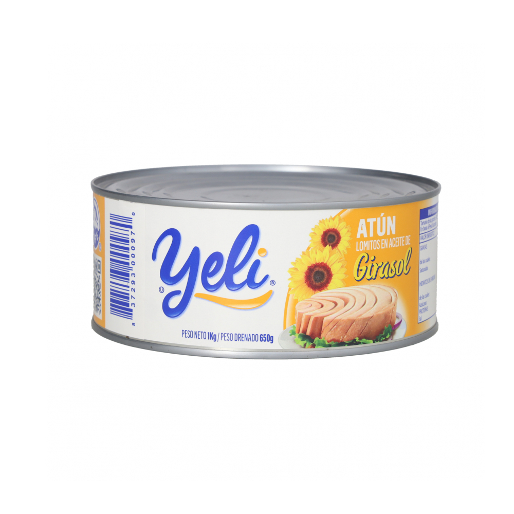 Atún lomitos en aceite de girasol Yeli (1 kg / 2.2 lb)