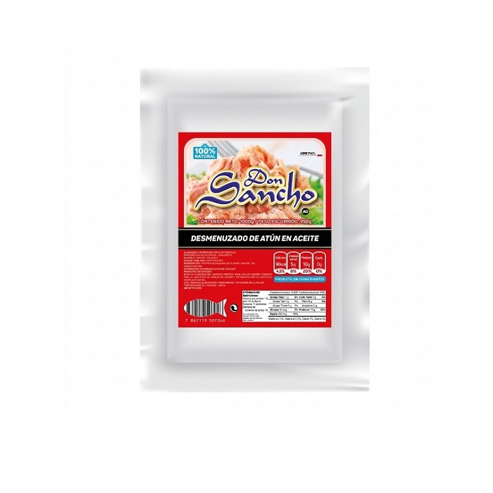 Atun desmenuzado en aceite Pouch (1 kg) Don Sancho