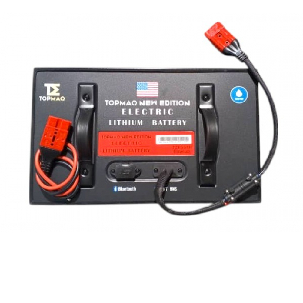 Batería de litio negra para motos eléctricas 72 V 55 AH TOPMAQ