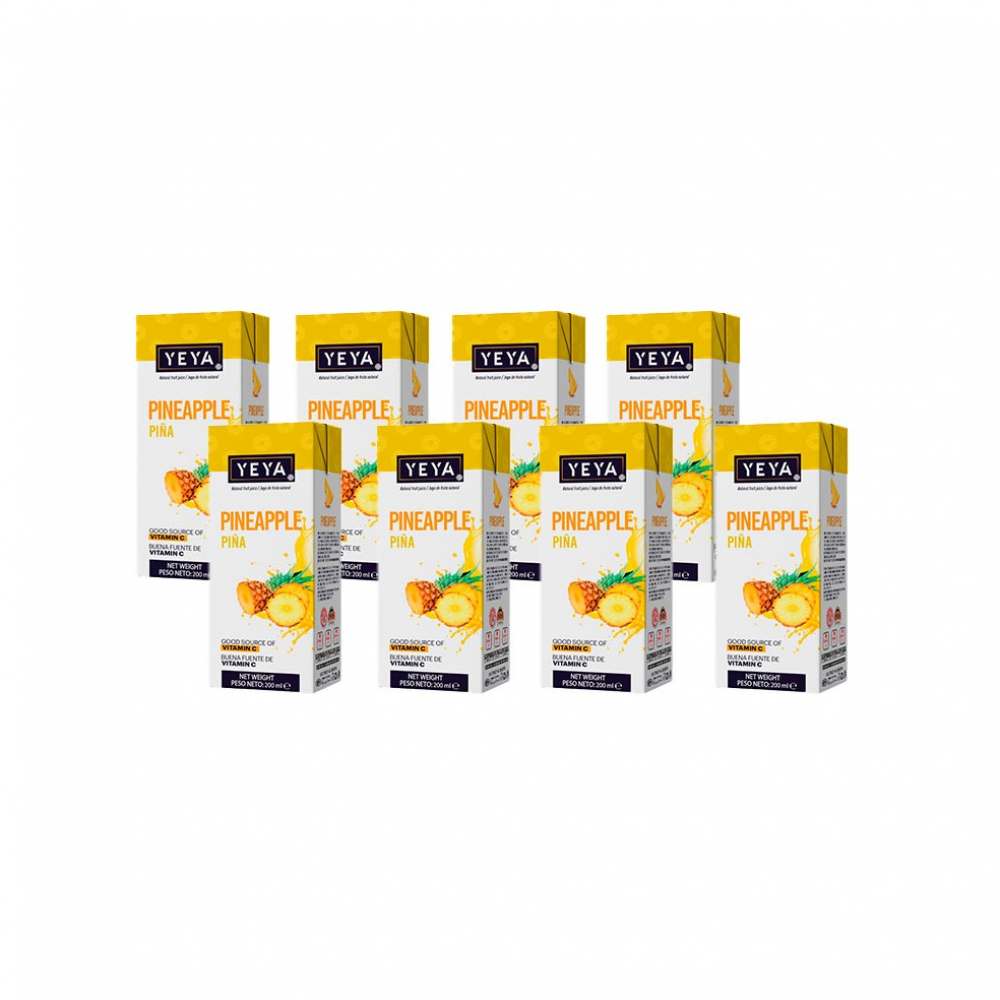 Bebida saborizada sabor piña Yeya (8 x 200 ml)