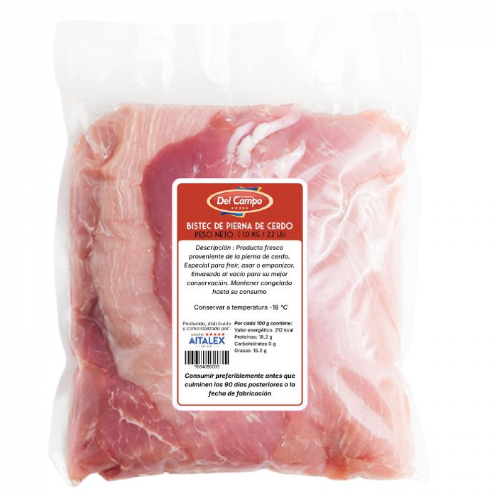 Bistec de pierna de cerdo Alimentos del Campo (1 kg / 2.2 lb)