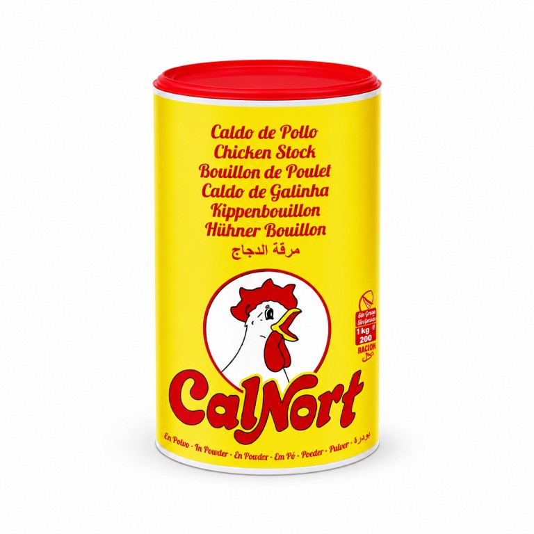 Bote de Caldo en Polvo Sabor Pollo (1 Kg) CALNORT