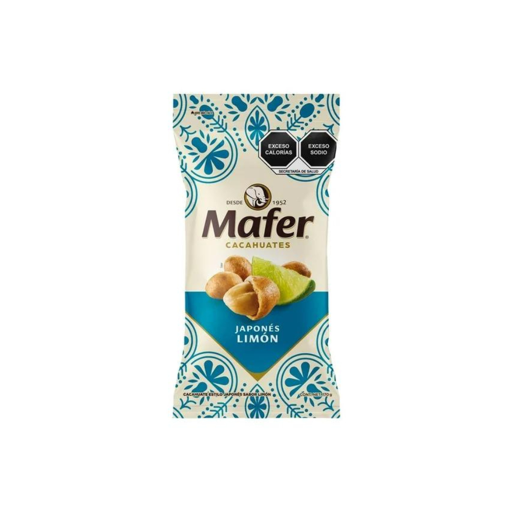 Cacahute estilo japonés sabor limón Mafer (170 g / 6 oz)