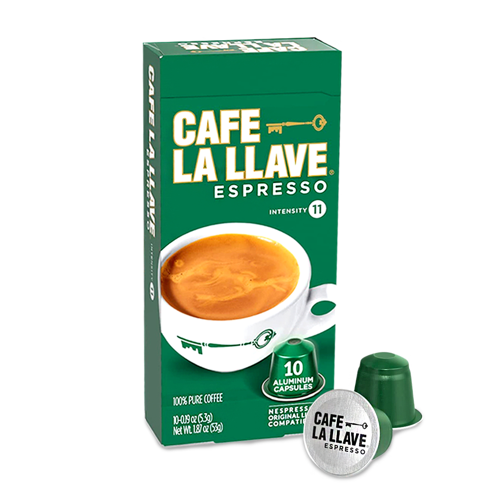 Café cápsulas de expresso tostado oscuro La Llave (53 g / 1.87 oz)