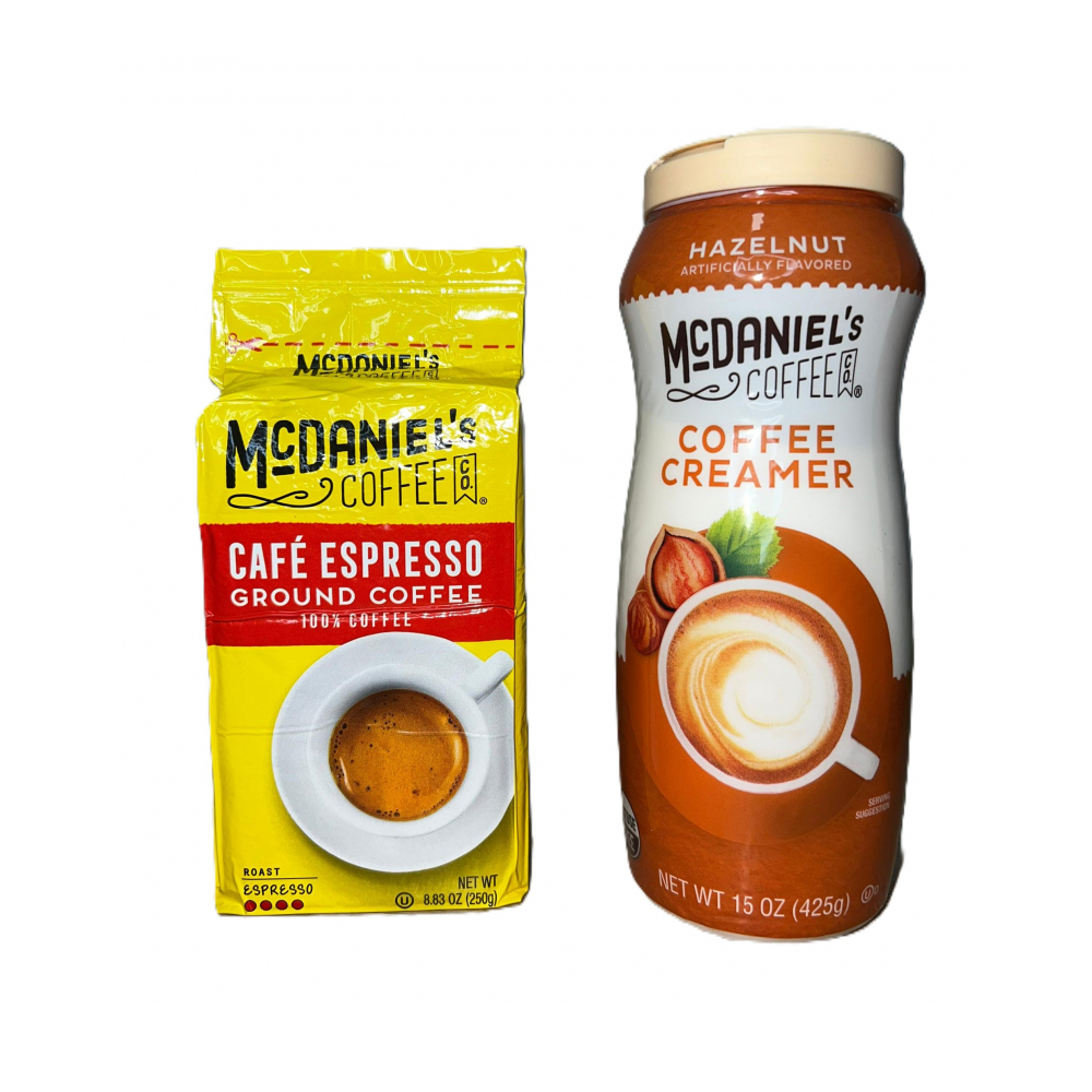 Café espreso Mc Daniel´s +Crema para café sabor avellana McDaniel's Coffee