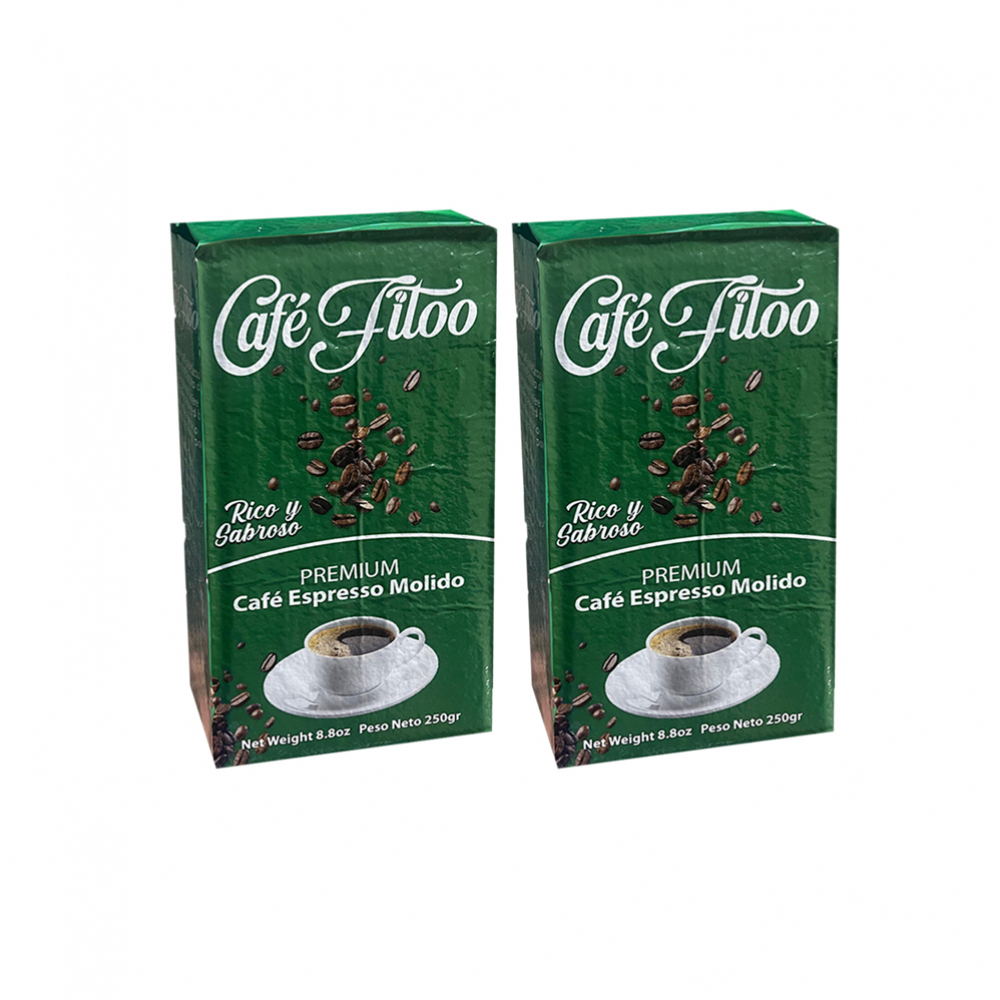 Café espresso molido Fitoo (2 x 250 g / 8.8 oz)
