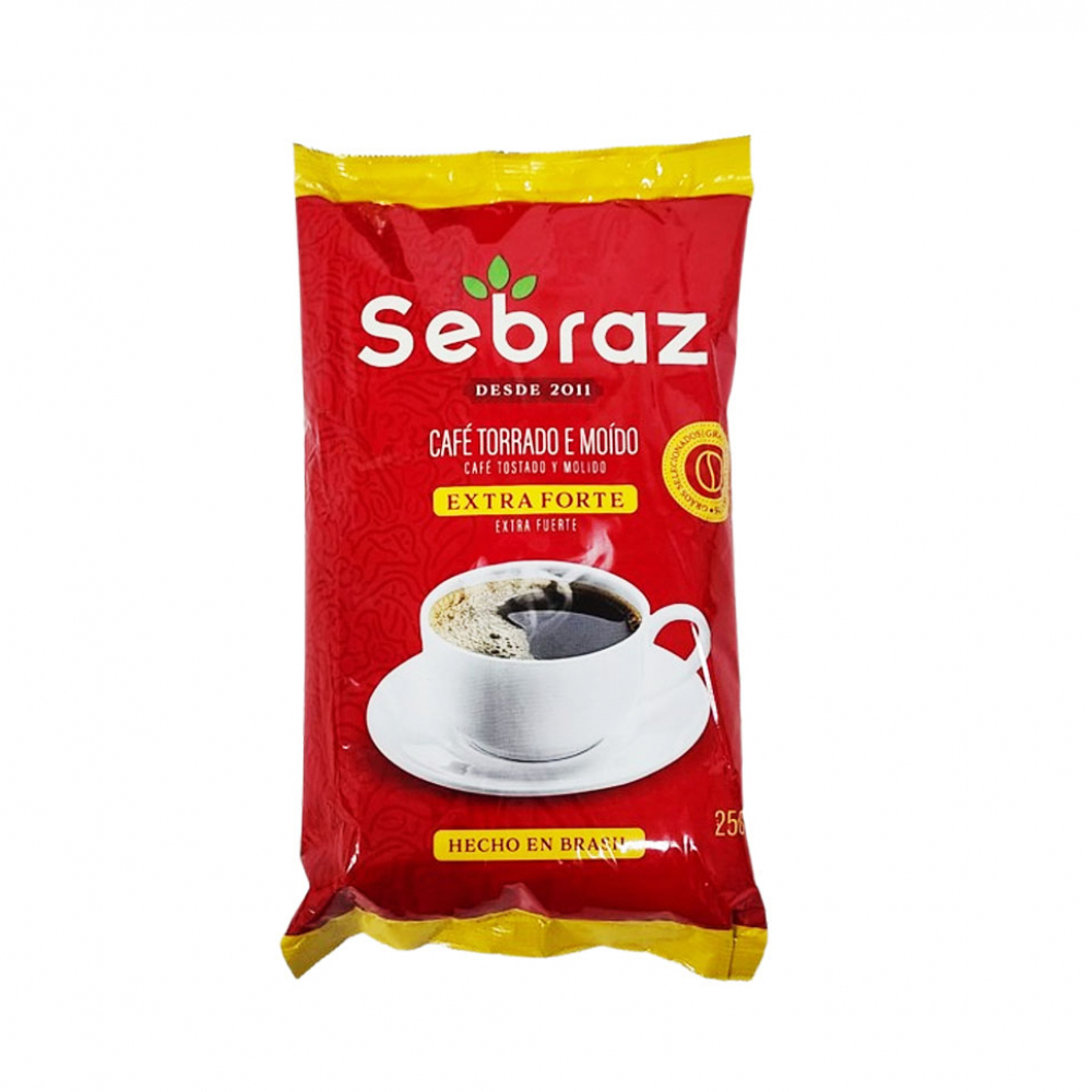Café tostado y molido extra fuerte Sebraz (250 g / 8.8 oz)