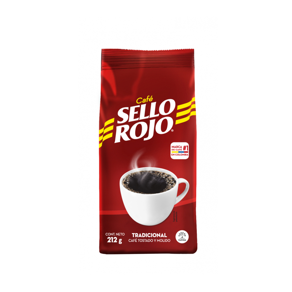 Café tostado y molido tradicional Sello Rojo (212 g / 7.47 oz)