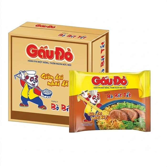Caja de Sopas Instantáneas de Fideos Sabor Carne (30 pqts) GAUDO