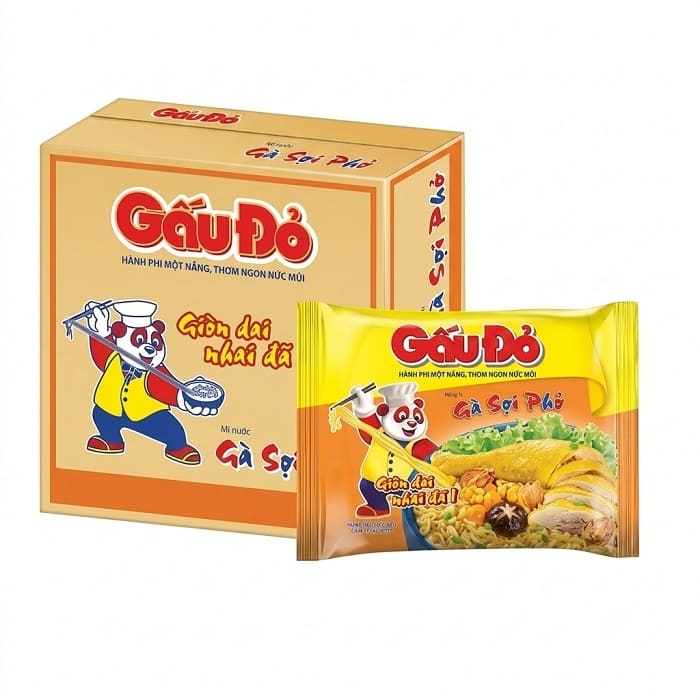 Caja de Sopas Intantáneas de Fideos Sabor Pollo (30 pqts) GAUDO