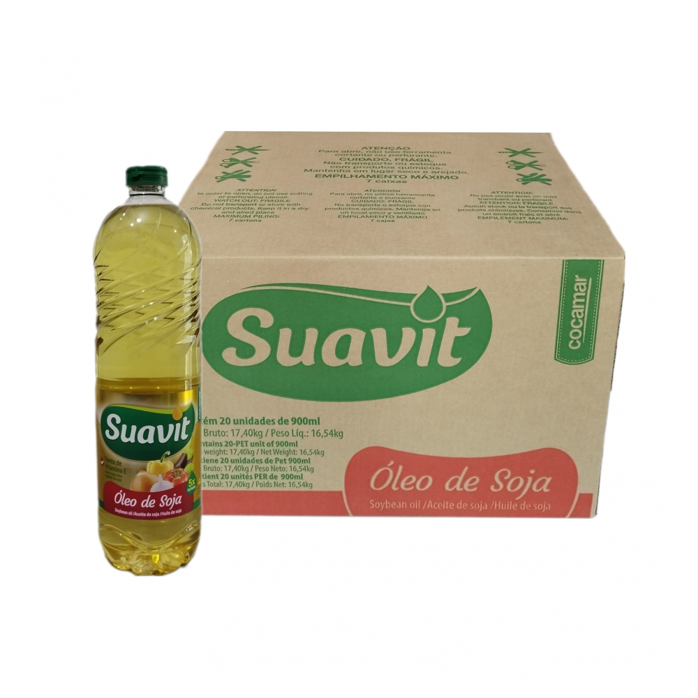 Caja de aceite de soja Suavit (20 x 900 ml)
