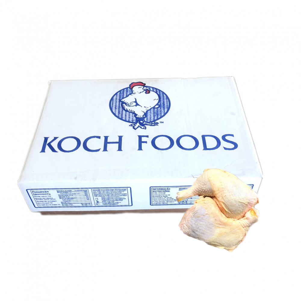 Caja de cuartos de traseros de pollo Koch Foods (15 kg / 33 lb)