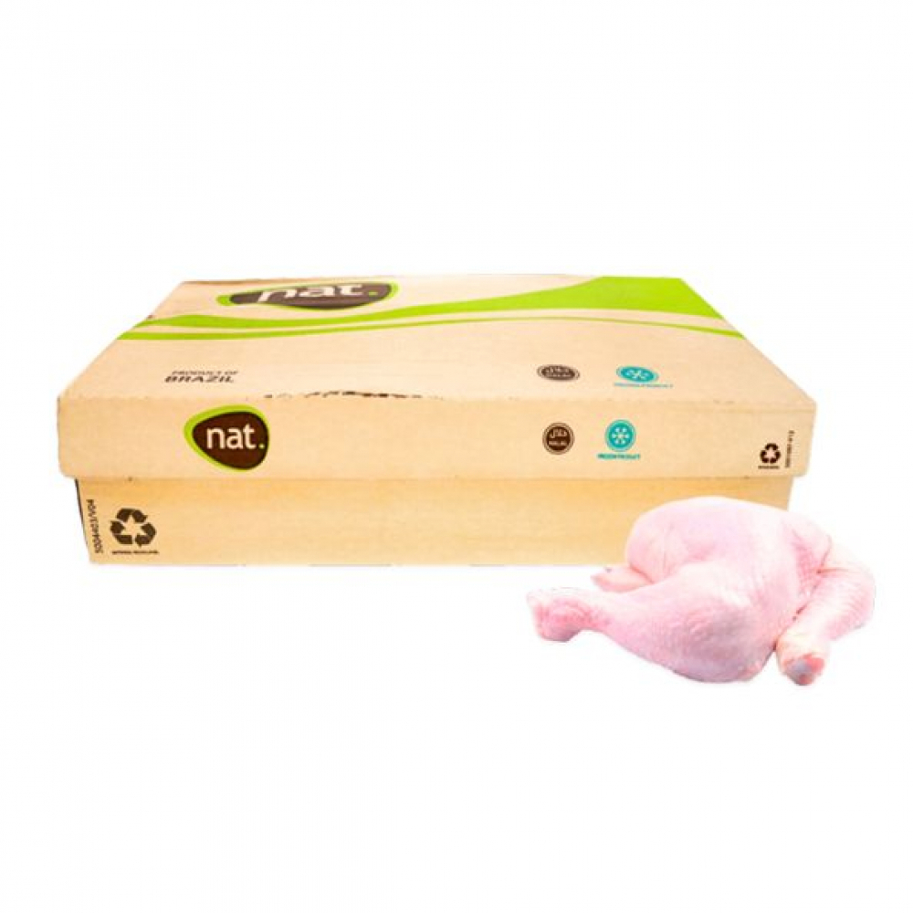 Caja de cuartos traseros de pollo Nat (10 kg / 22 lb)