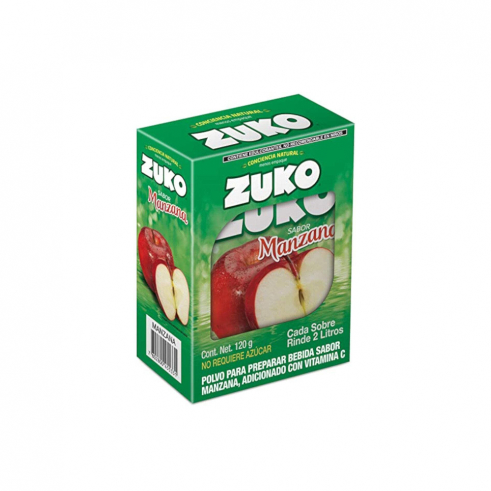 Caja de refresco en polvo sabor manzana Zuko (104 g / 3.67 oz)