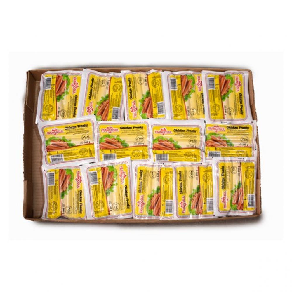 Caja de salchichas de pollo Frangosul (28 x 340 g / 12 oz)