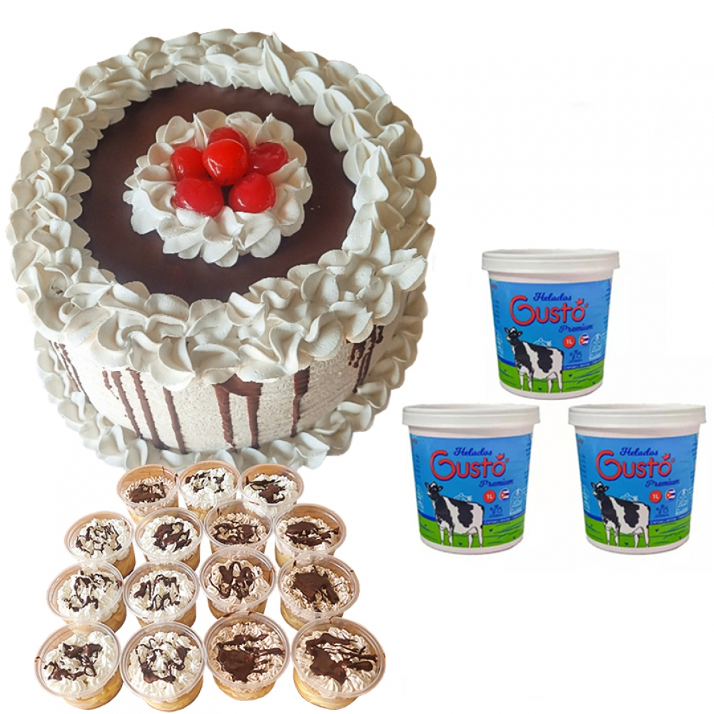 Cake Bombon (12 comensales) + bocado dulce + helado