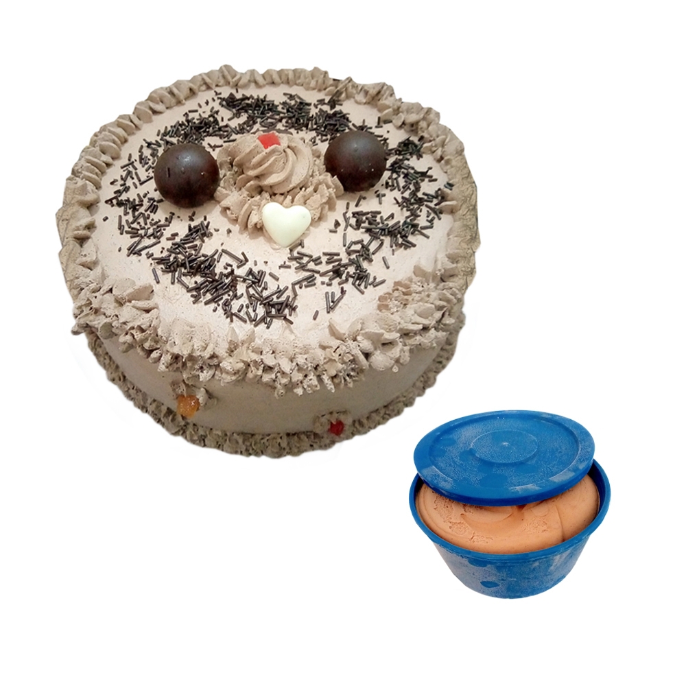 Cake chocolate de nata (12 comensales) + helado de crema