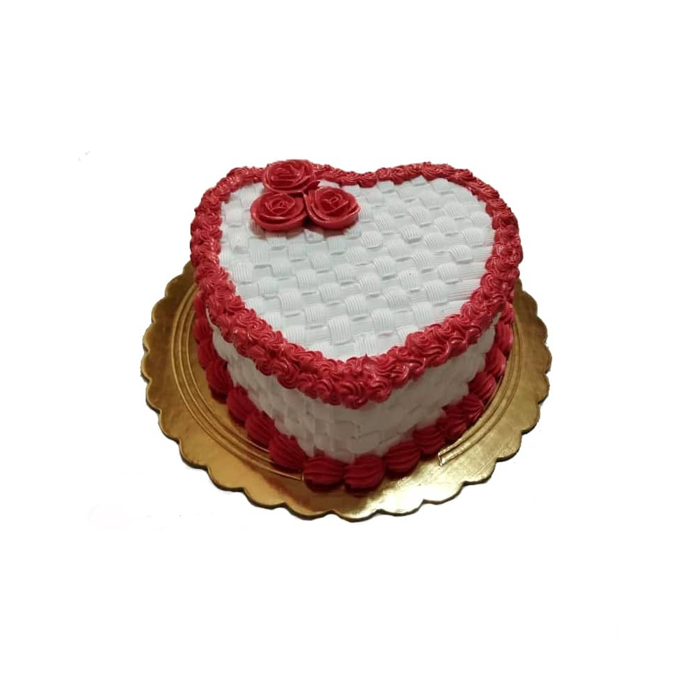 Cake corazón con rosas (10 comensales)