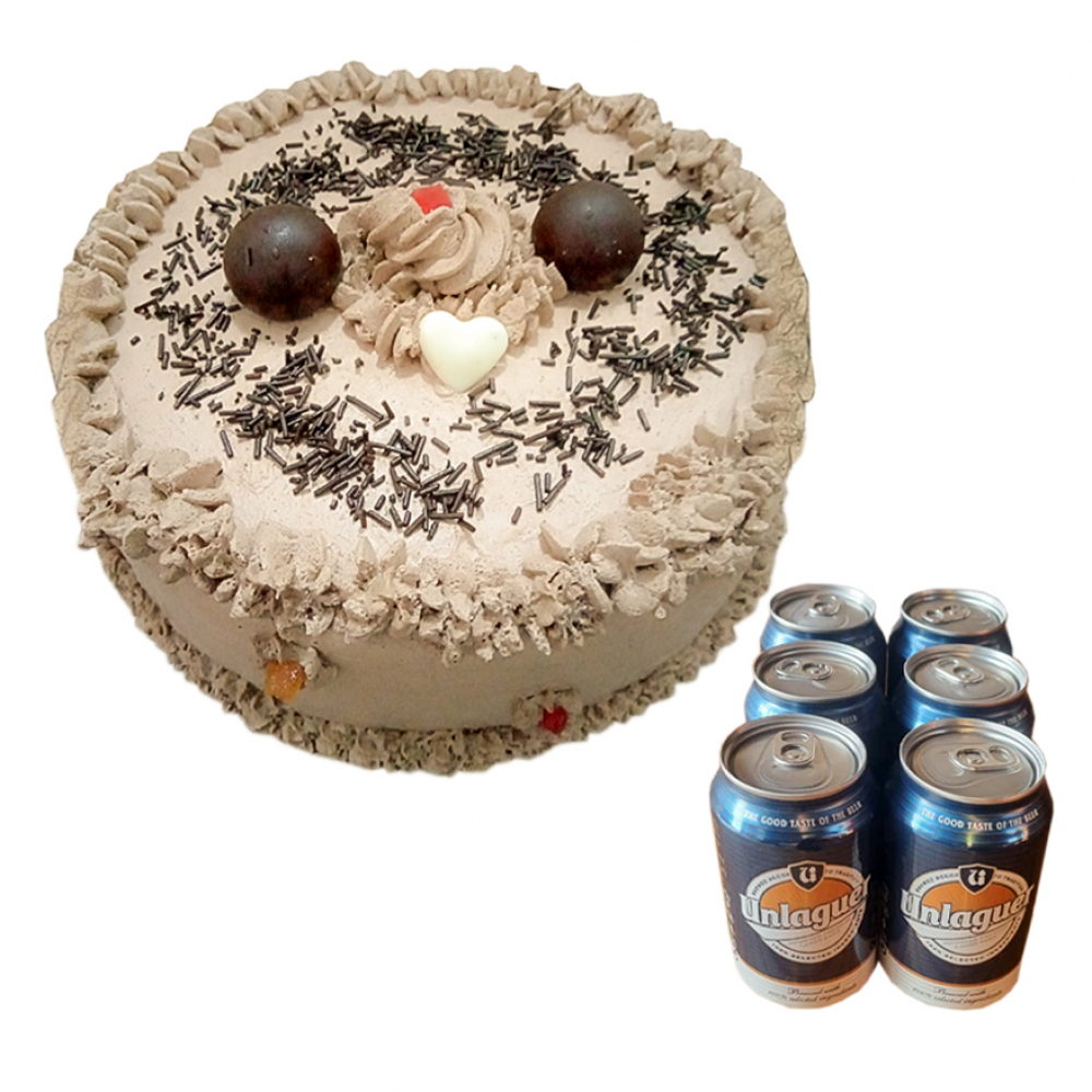 Cake de chocolate de nata (12 comensales) + cervezas