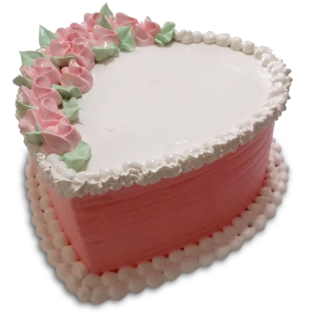 Cake un corazón con bouquet para alguien especial (8 comensales)