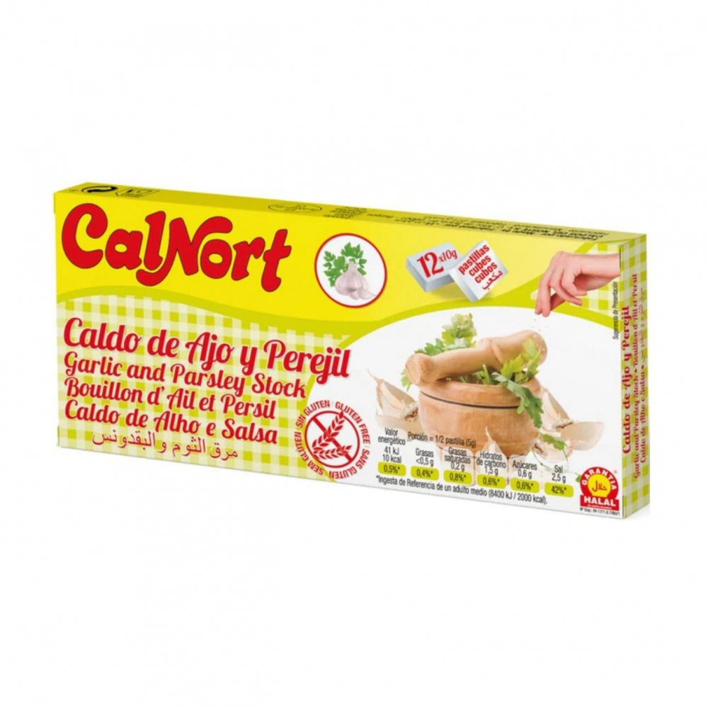 Caldo de ajo y perejil en cubos Calnort (120 g / 4.23 oz)