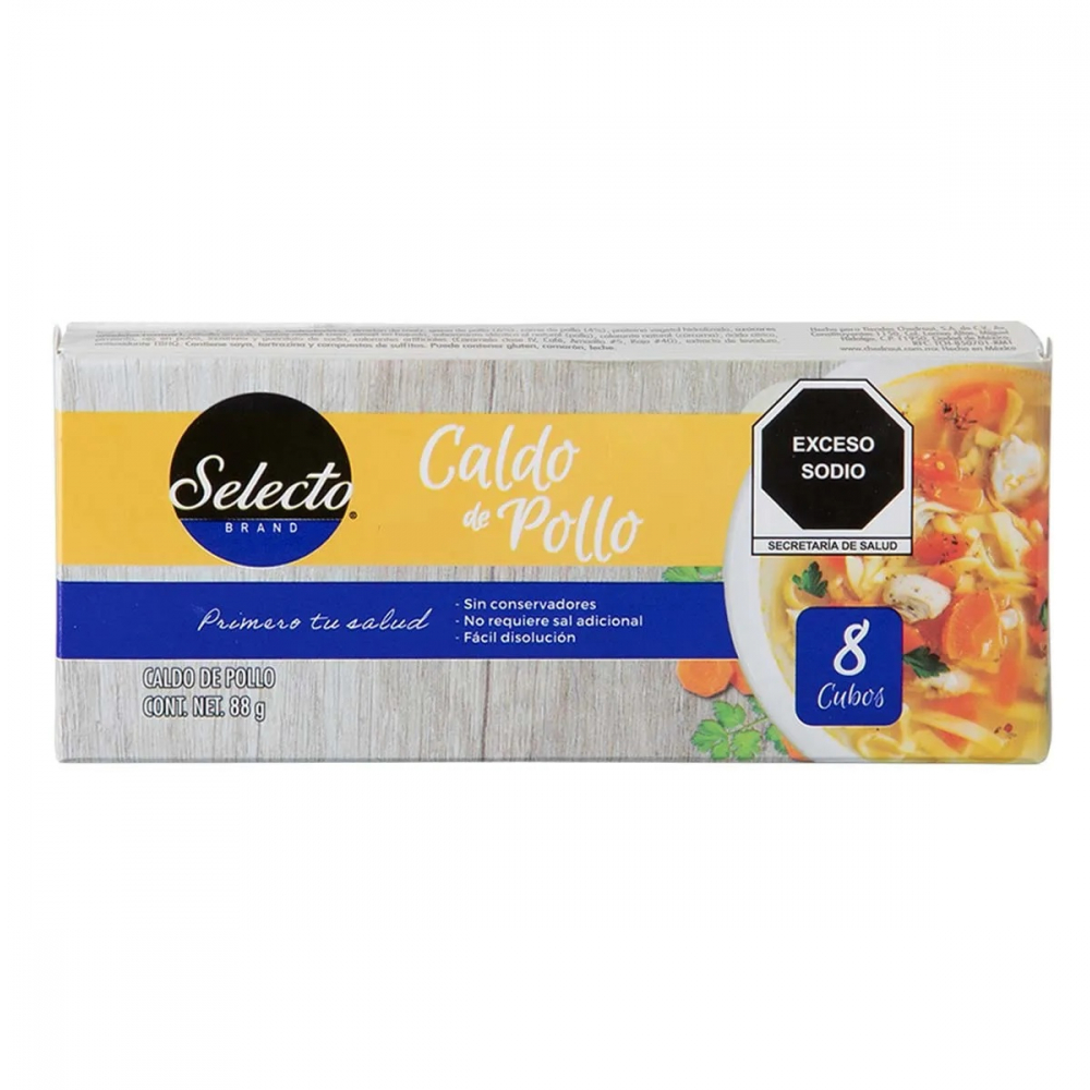 Caldo de pollo Selecto Brand (88 g / 3.10 oz)