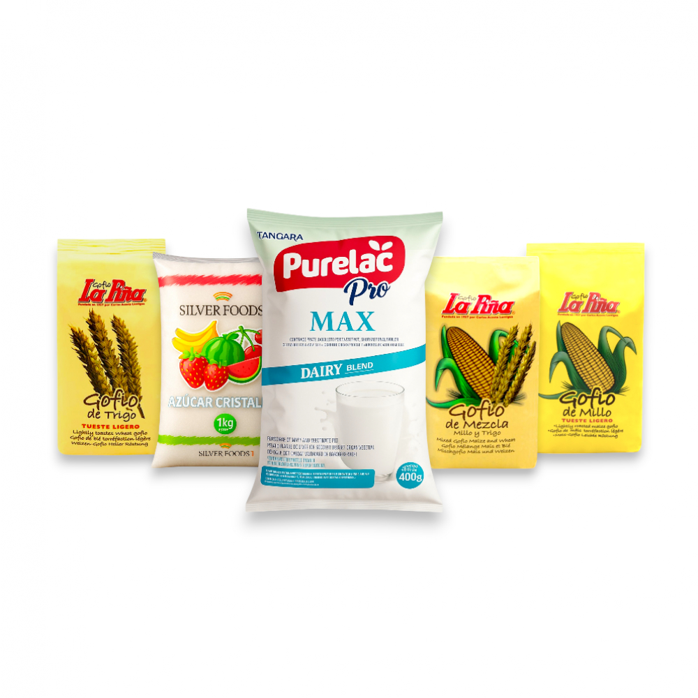 Caprichos de la abuela: Gofios + leche + azúcar