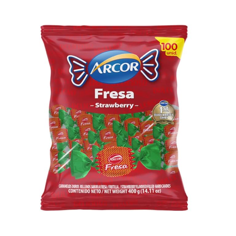 Caramelo Fresa Bolsa 400G Arcor