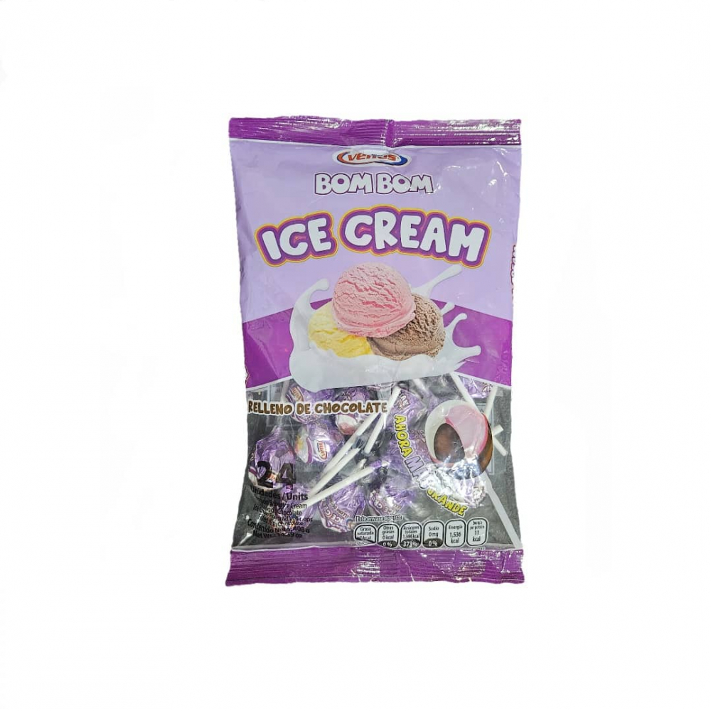Caramelo con palo sabor a helado relleno con chocolate Confites Venus (408 g / 14.39 oz)