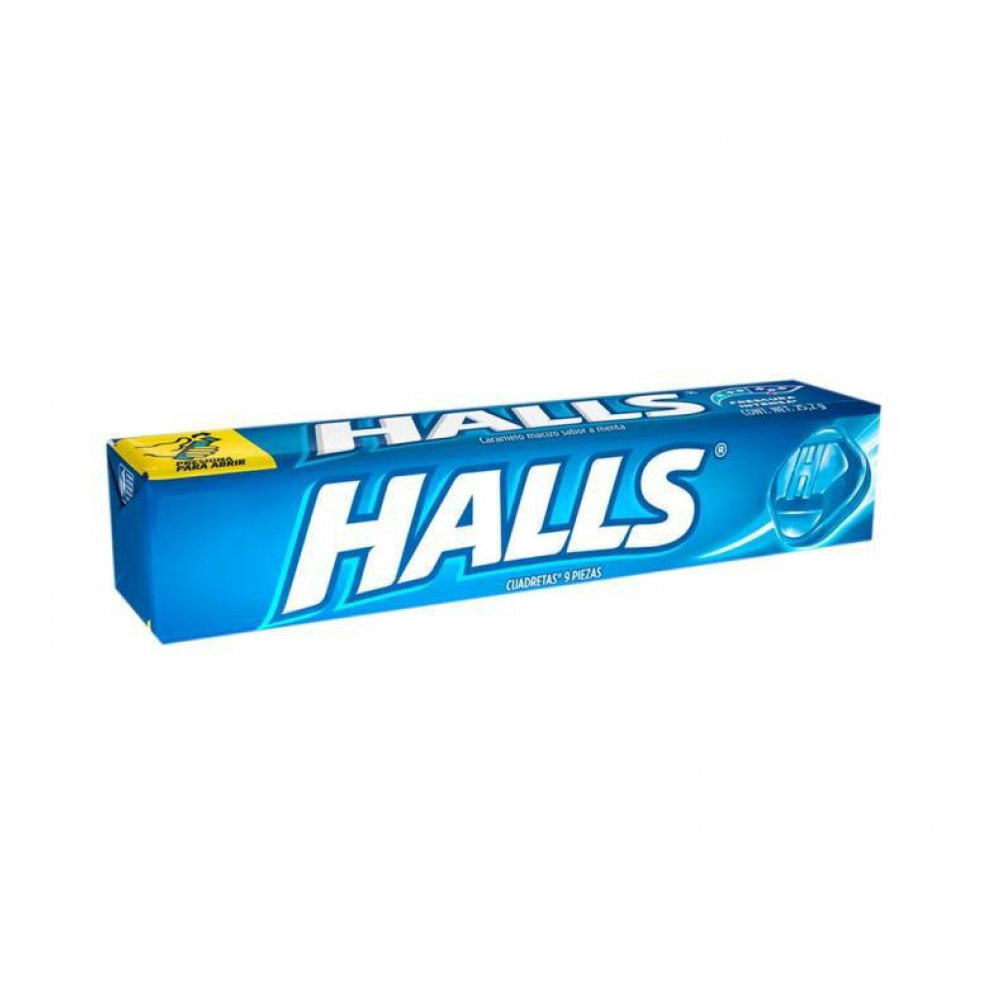 Caramelo macizo sabor a menta Halls (25.2 g)