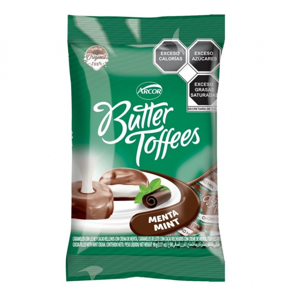 Caramelos con leche y cacao rellenos con crema de menta Arcor (90 g / 3.17 oz)
