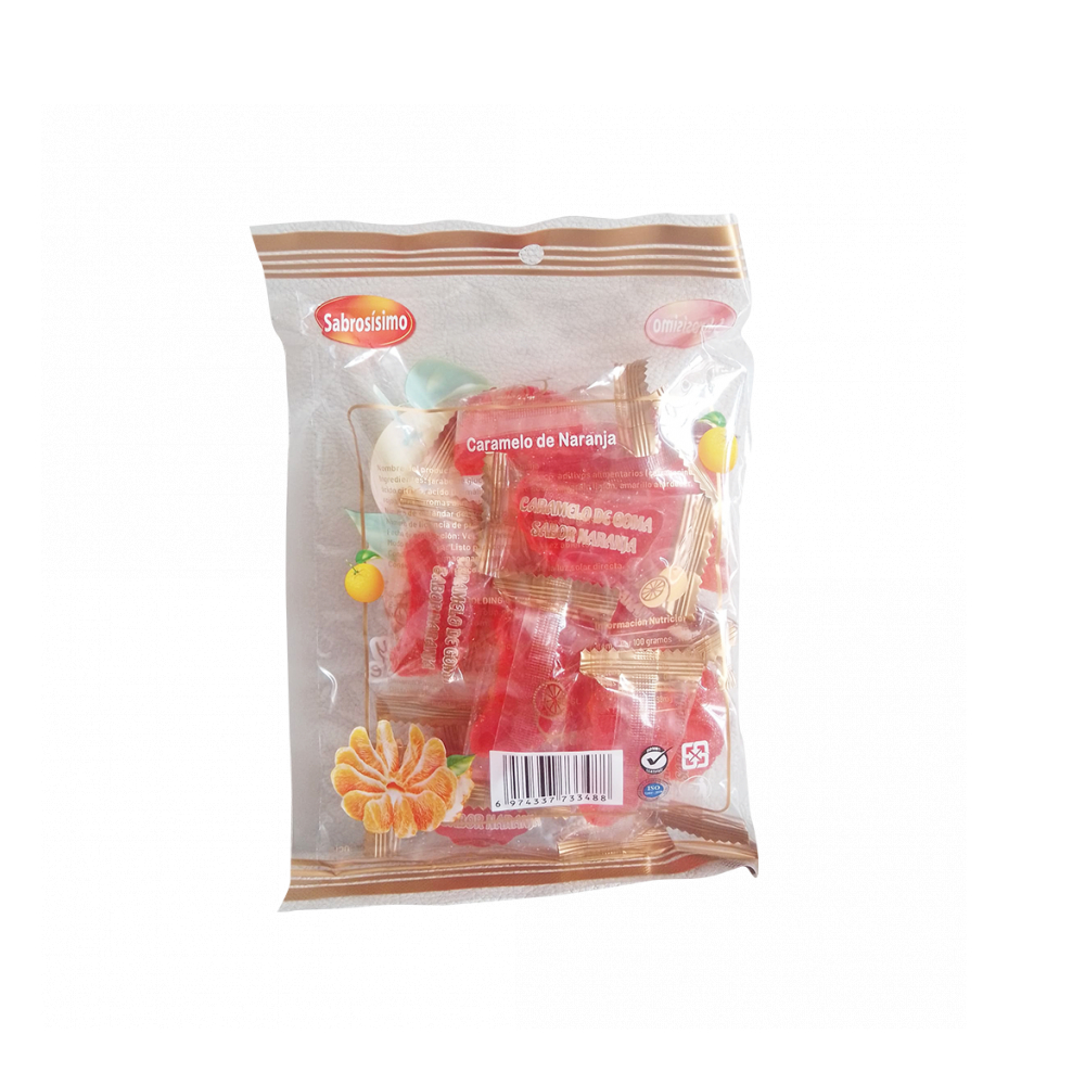 Caramelos de goma sabor naranja ( 100 g / 3.52 oz)