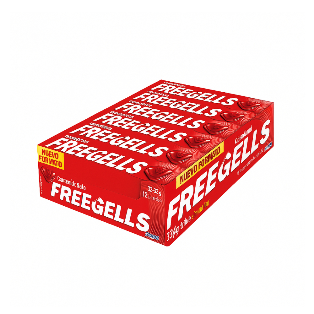 Caramelos duros sabor a cereza y mentol Freegells (12 x 27.9 g)